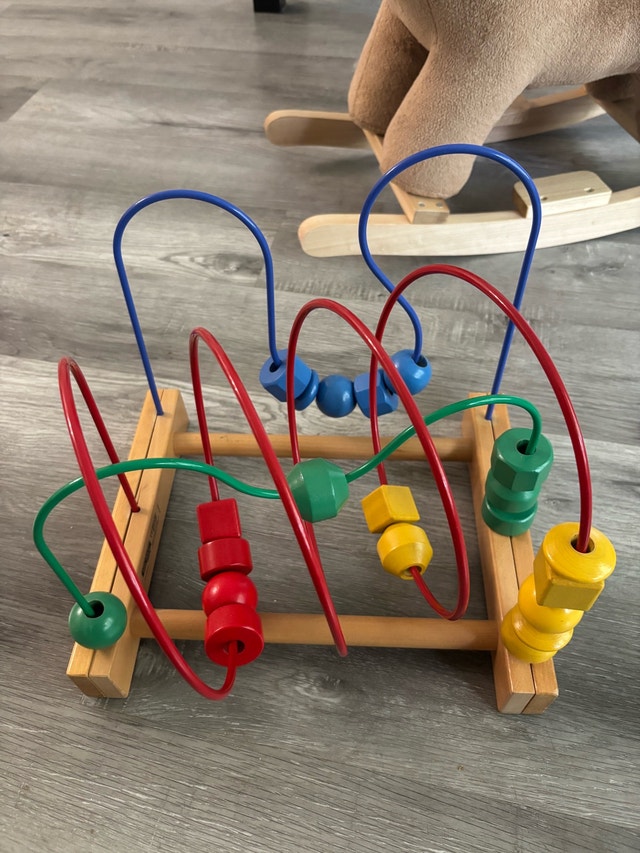 Wooden Bead Roller Coaster Maze Toy