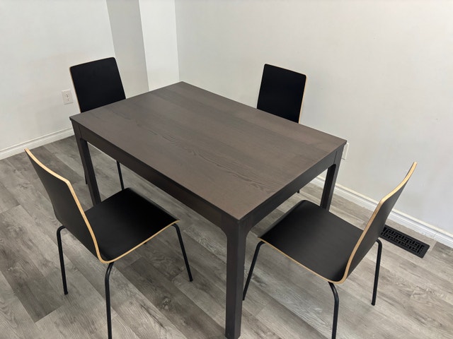 IKEA Extendable Dining Table and Four Chairs
