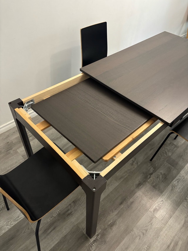 IKEA Extendable Dining Table and Four Chairs - photo 4