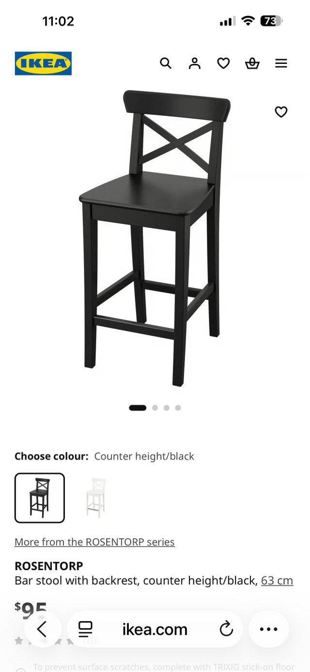 IKEA Wooden Bar Stools with Pillows - photo 3