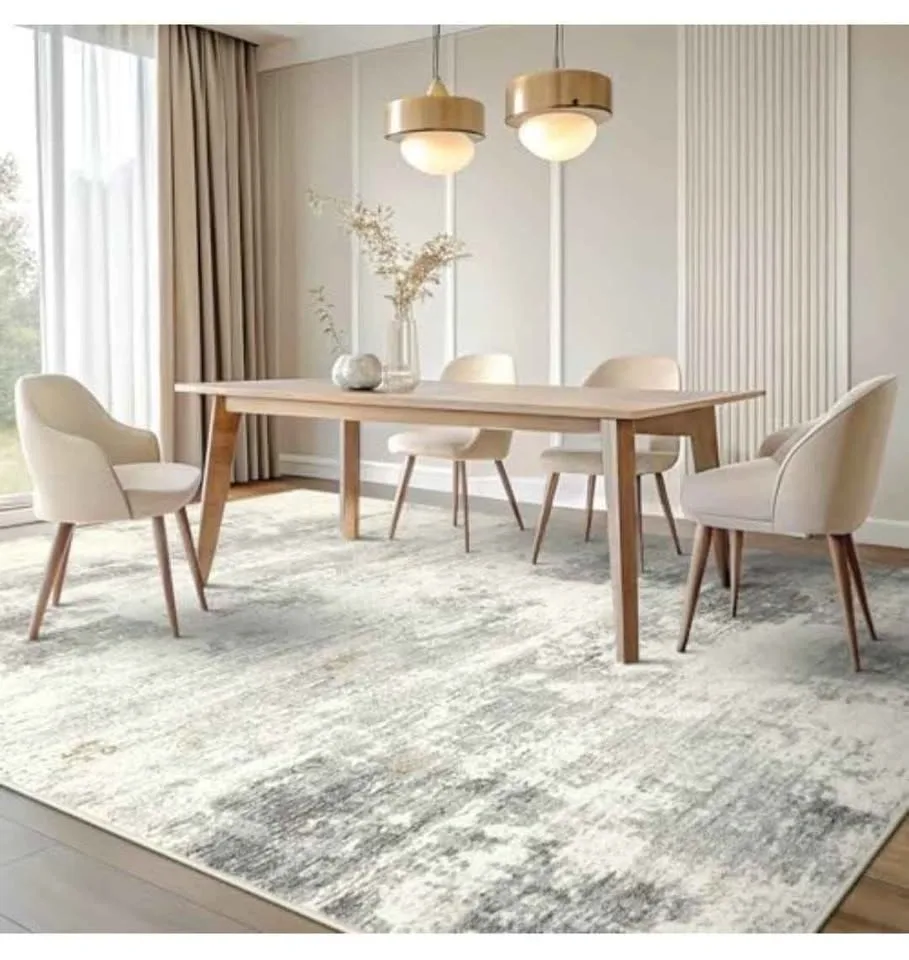 Brand New 8x10 Modern Abstract Area Rug - Washable Beige - photo 3