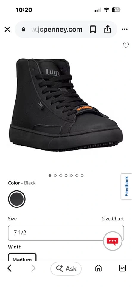 Lugz Stagger Work Slip resistant shoe w7.5 - photo 2