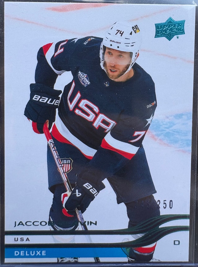 Jaccob Slavin Upper Deck Team USA Deluxe Card