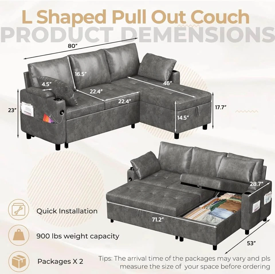 Sofa bed with storage - photo 3