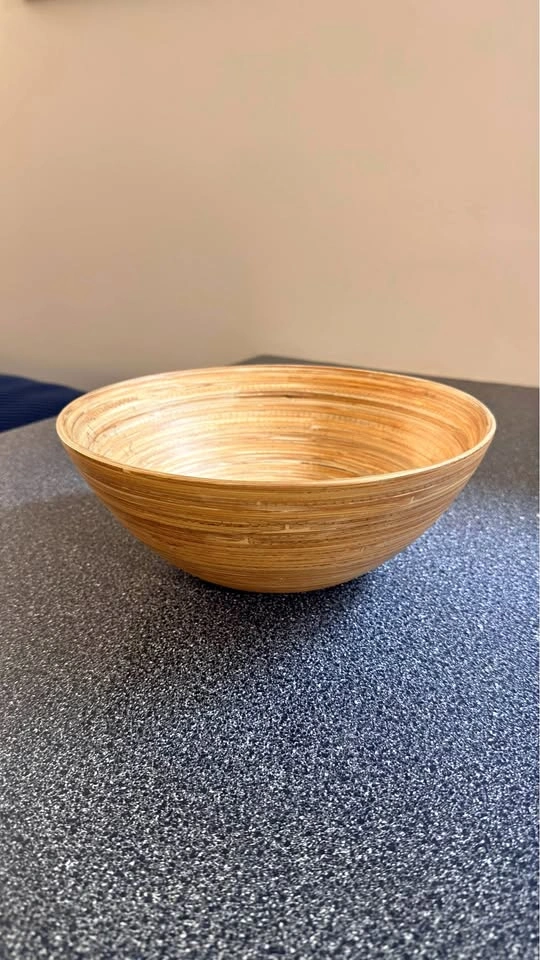 Wooden fruit bowl