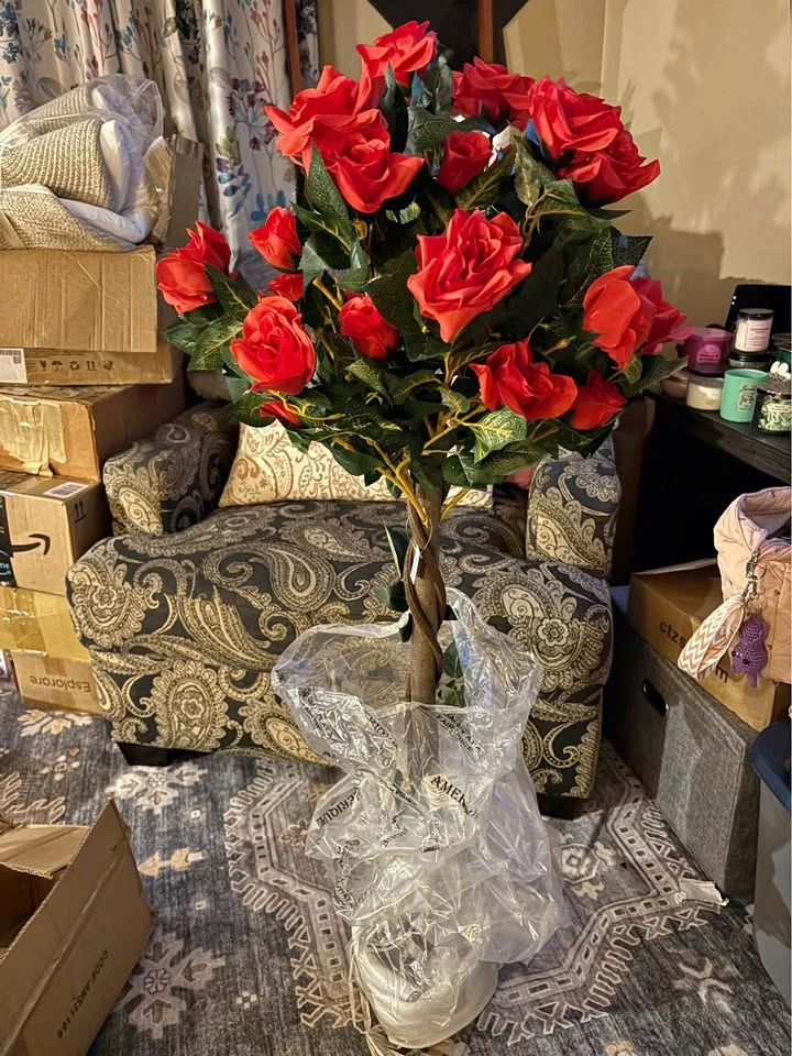 Amerique artificial Rose tree pair