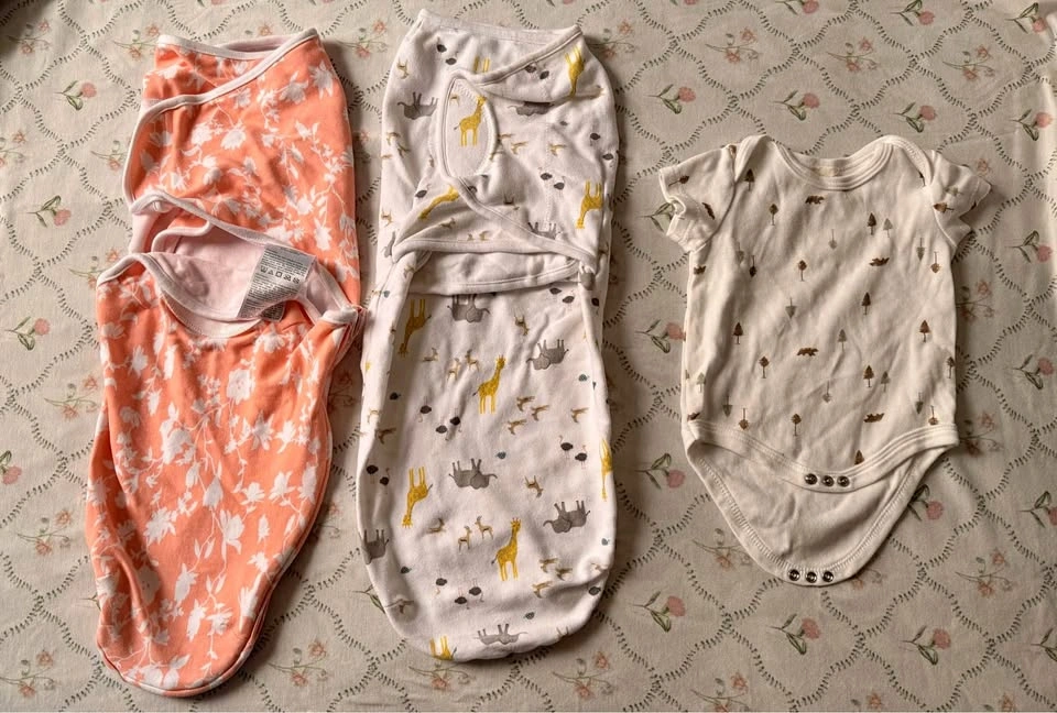 Baby Swaddle and Onesie Set - 0-3 months