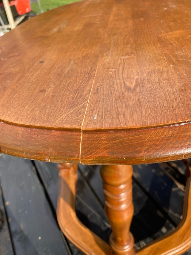 Set of 2 Oval Wood Side Tables - photo 5