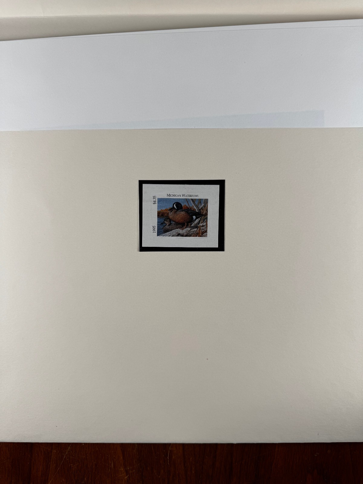 1995 Michigan Duck Stamp Print by Rod Lawrence Blue-winged Teal - photo 4