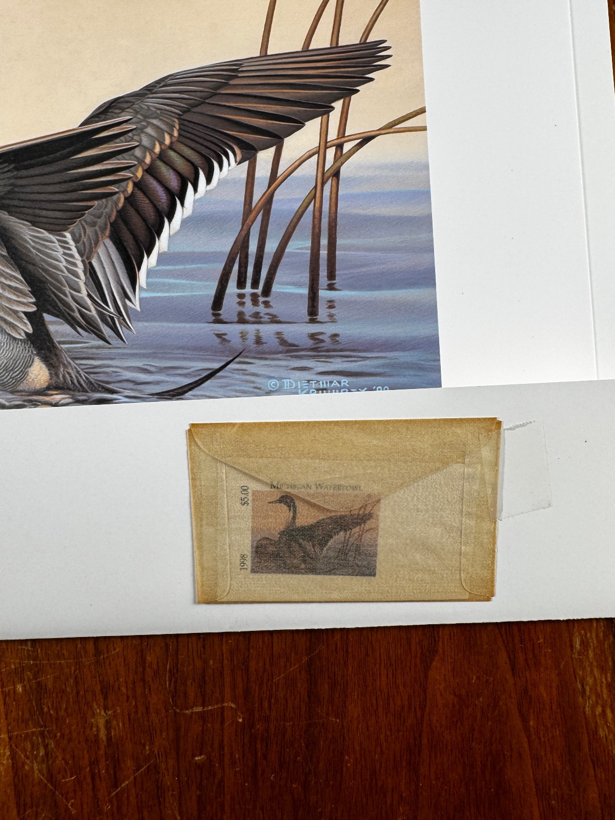 1998 Michigan Duck Stamp Art Print by Dietmar Krumrey #62/680 - photo 5