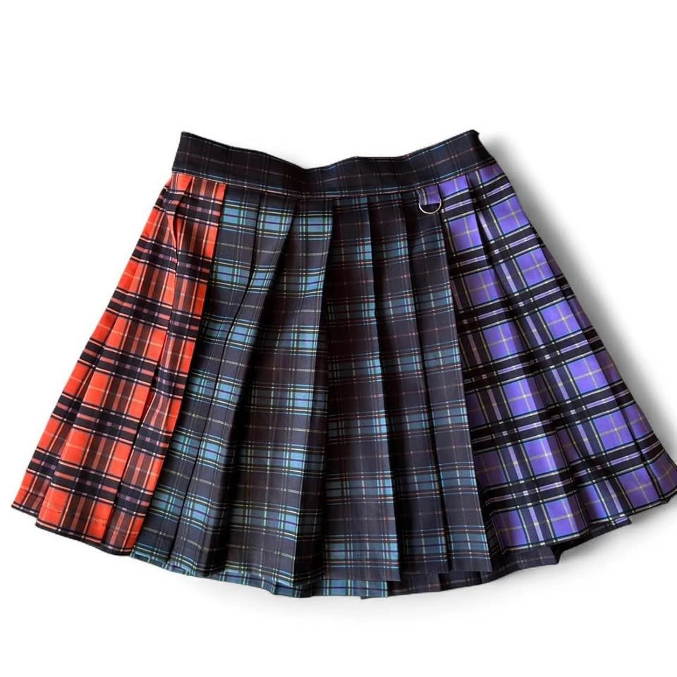Plaid Pleated Mini Skirt in Multi-Color - photo 2