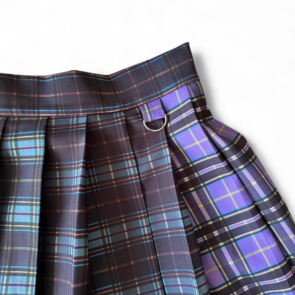 Plaid Pleated Mini Skirt in Multi-Color - photo 3