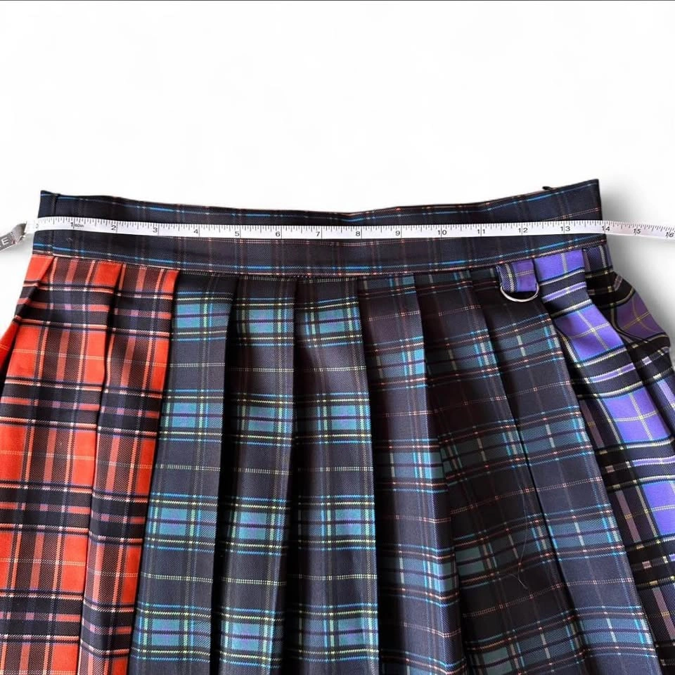 Plaid Pleated Mini Skirt in Multi-Color - photo 5