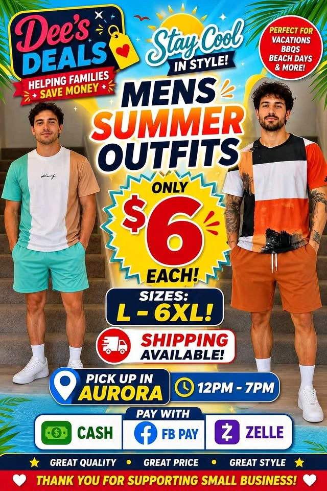 Men's summer outfits BRAND NEW $6