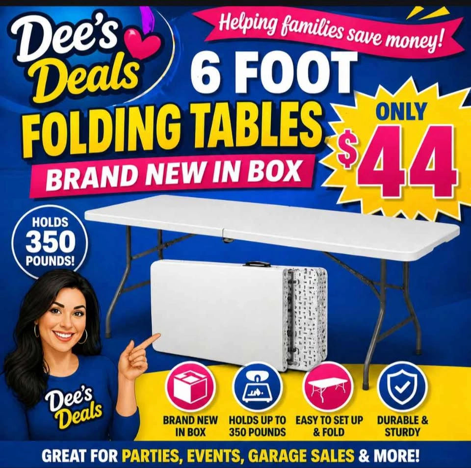 6 foot folding tables BRAND NEW IN BOX ONLY $44 - photo 4