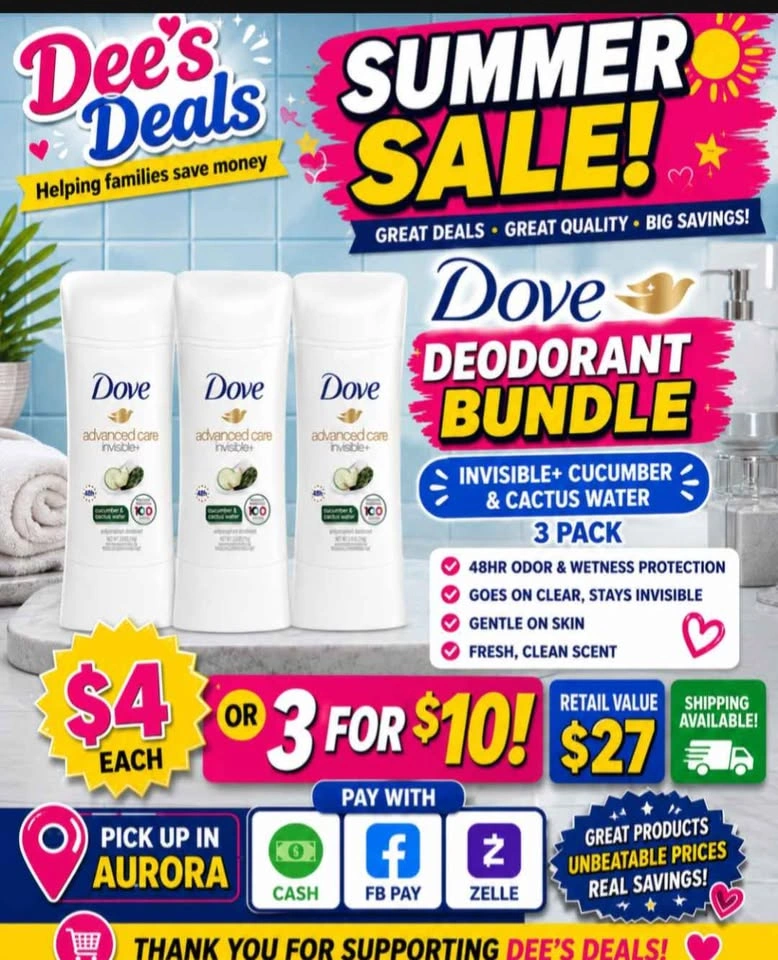 Dove deodorant $4 each or 3 for $10 - photo 3