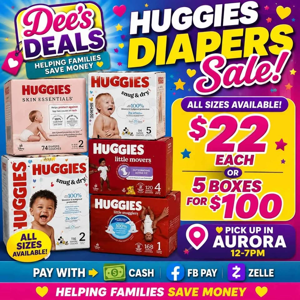 Huggies Diapers $21 a box or 5 for $100 - photo 2