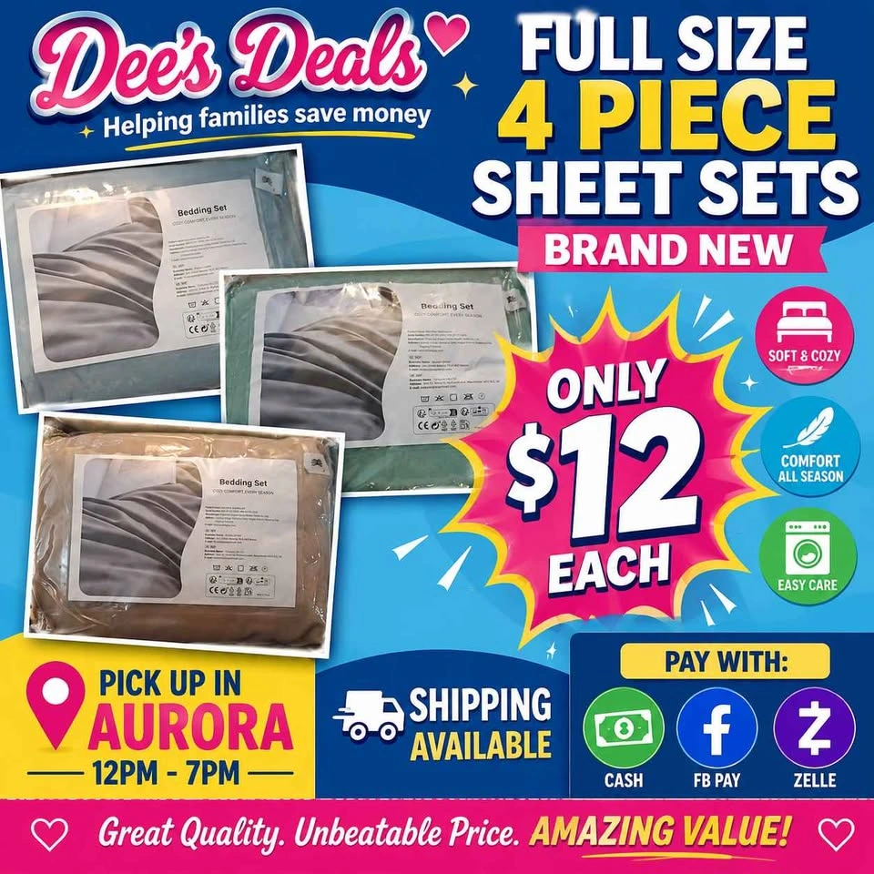 Full size 4 piece sheet set BRAND NEW ONLY $12 - photo 2