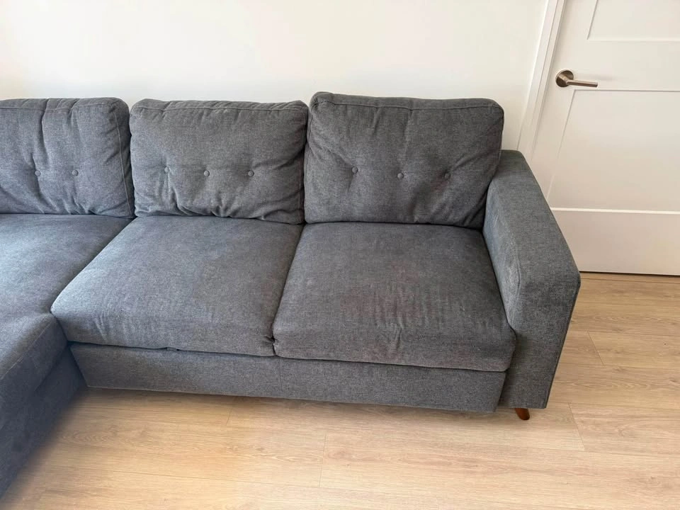 Structube Renee - Grey Sectional Sofa Bed with Storage Chaise - photo 5