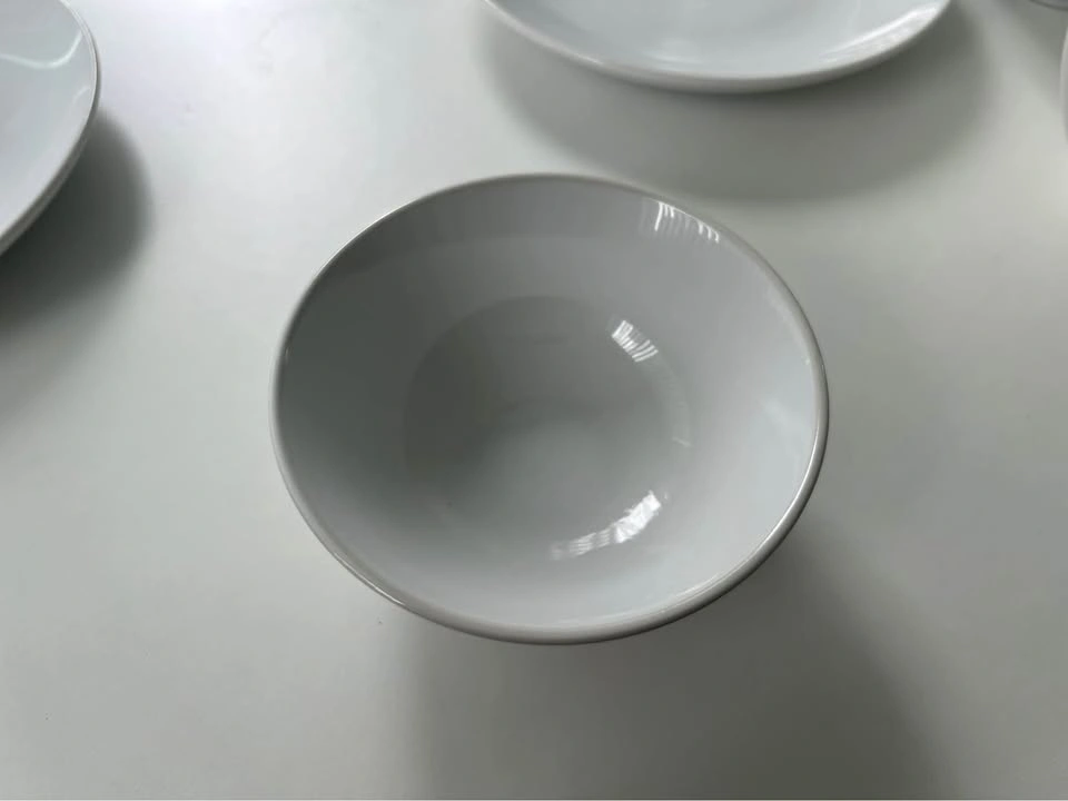 White Ceramic Plate and Bowl Set - photo 4