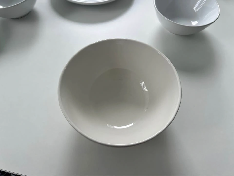White Ceramic Plate and Bowl Set - photo 5