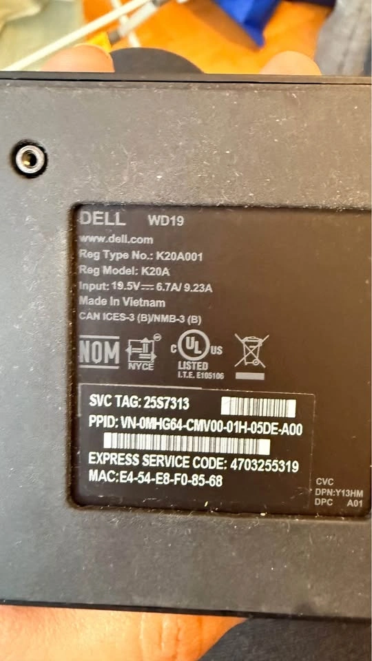 Dell docking station WD 19 with power adapter - photo 4