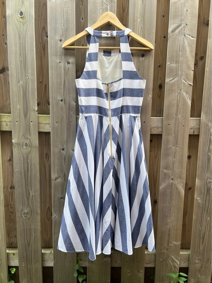 Nautical Blue Bridesmaid Dress (Eliza J - Size 4) - photo 2