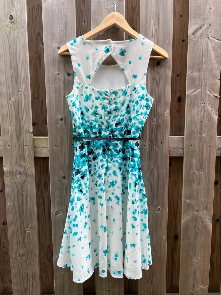 Teal Floral Dress (Ricki's - Size 4) - photo 2