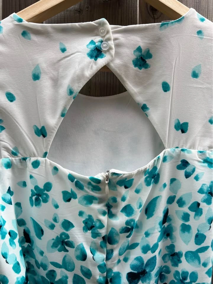 Teal Floral Dress (Ricki's - Size 4) - photo 3