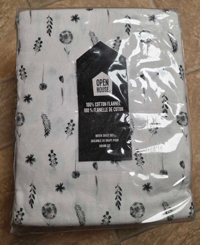 Open House 100% Cotton Flannel Queen Sheet Set