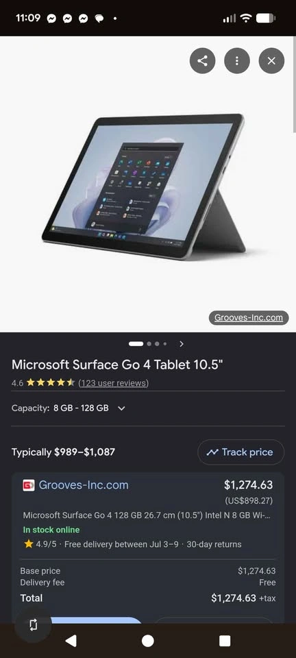 MICROSOFT GO 4 128 GB Storage 8GB RAM - MINT - photo 4