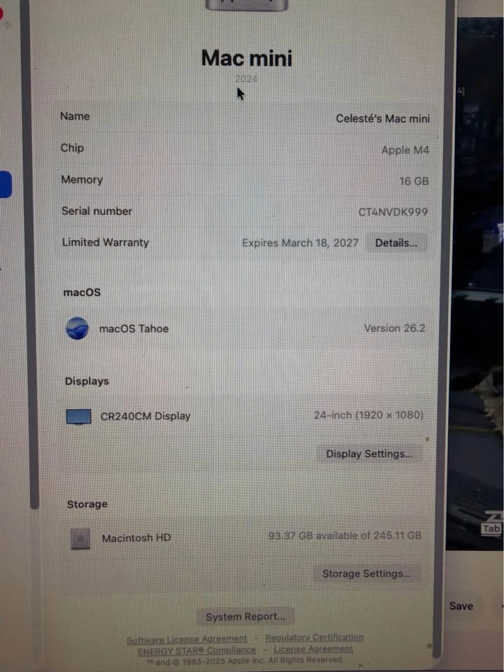 Mac mini m4 - photo 2