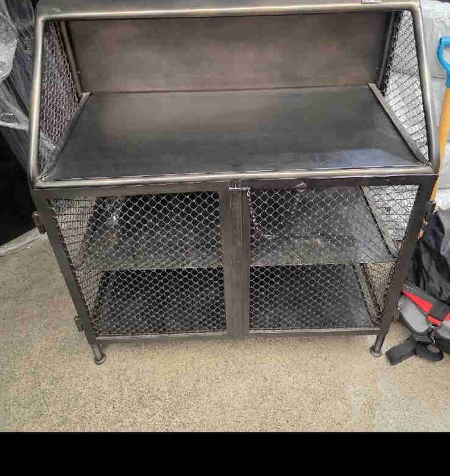 Restoration Hardware iron bar cabinet