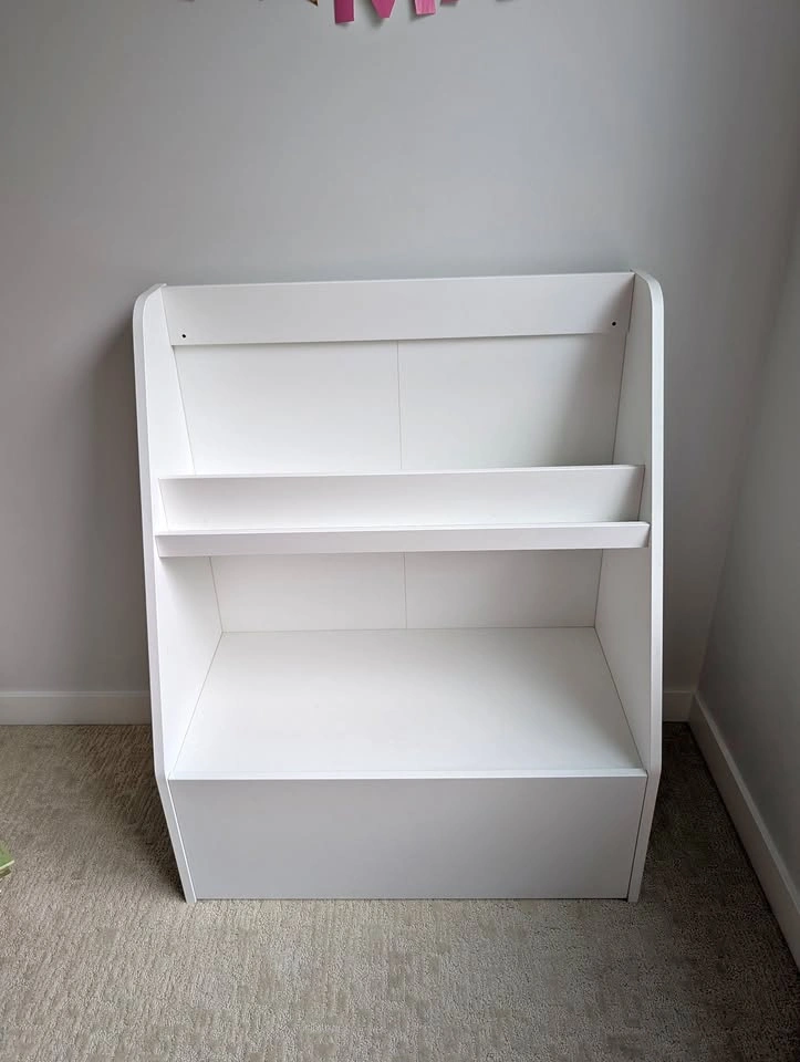 White Book Display with Storage