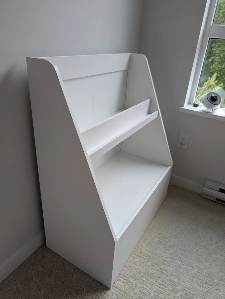White Book Display with Storage - photo 2
