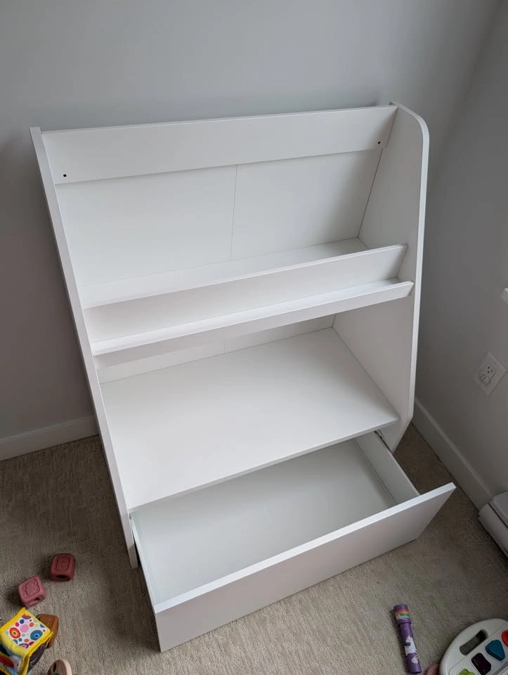 White Book Display with Storage - photo 3