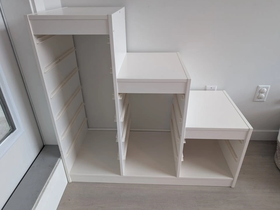 Toy Storage Organizer with White and Purple Bins - photo 2