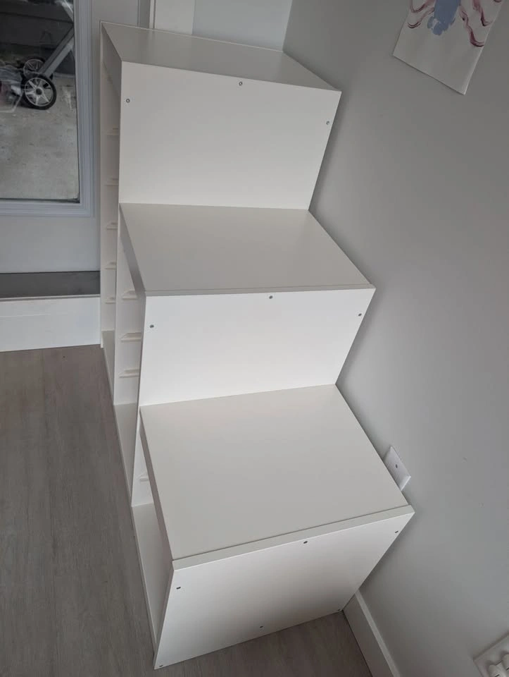Toy Storage Organizer with White and Purple Bins - photo 4