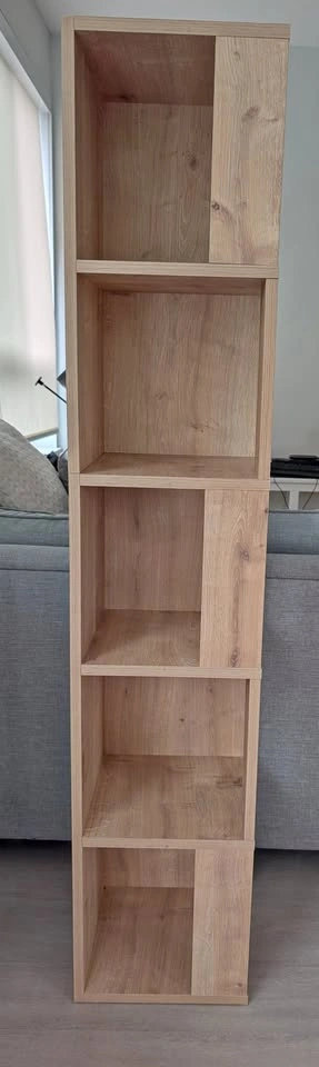 Oak Corner Bookcase / Bookshelf