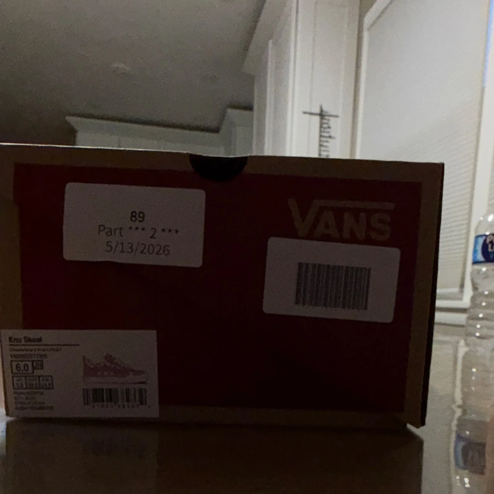 VANS Knu Skool Pink/White Check Suede Low Top Sneakers US 6 - photo 2