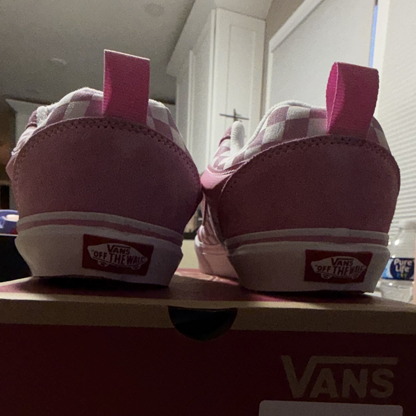 VANS Knu Skool Pink/White Check Suede Low Top Sneakers US 6 - photo 3