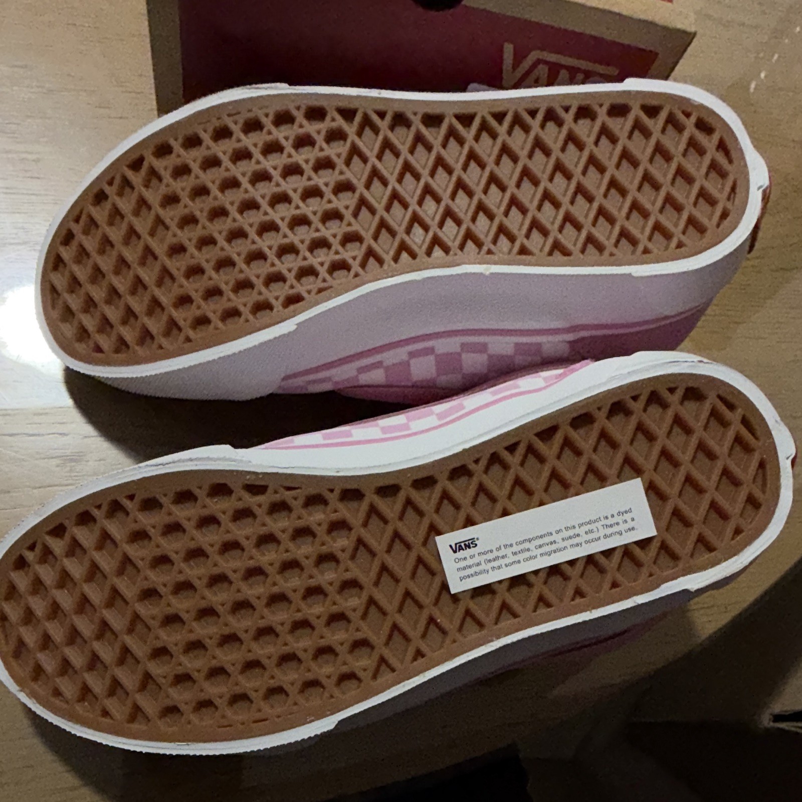 VANS Knu Skool Pink/White Check Suede Low Top Sneakers US 6 - photo 4