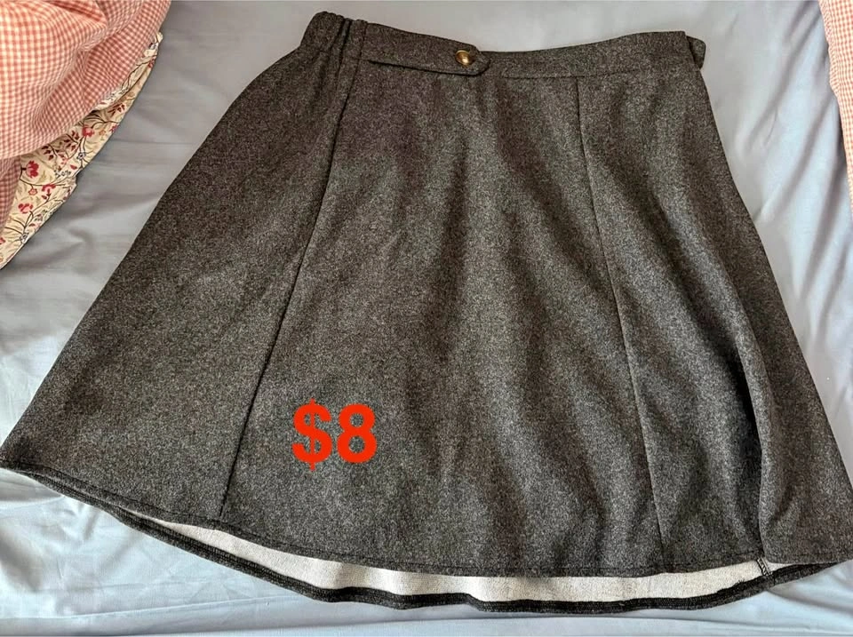 Dark Grey A-Line Skirt