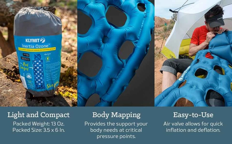 KLYMIT Inertia Ozone Sleeping Pad. Backpacking lightweight. - photo 5