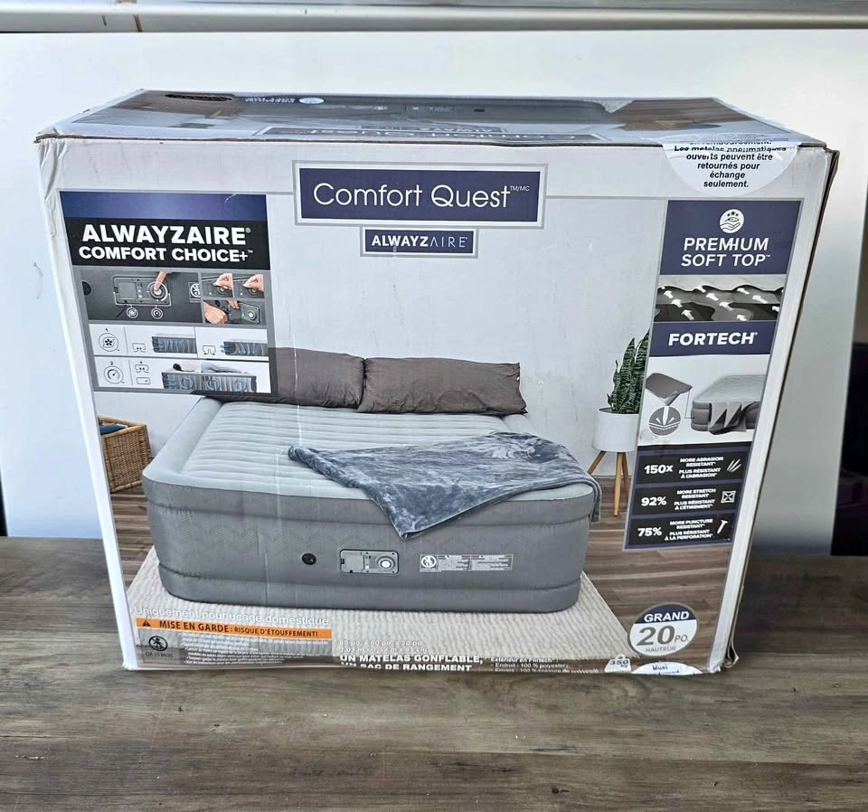 NEW Comfort Quest AlwayzAire Queen Air Mattress