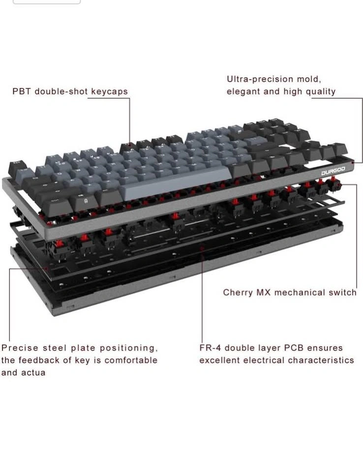 Durgod Taurus K320 TKL Mechanical Gaming Keyboard - 87 Keys - photo 4