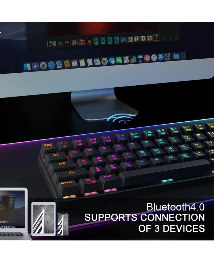 New Dierya Mechanical Gaming Keyboard 60% RGB Bluetooth - photo 2