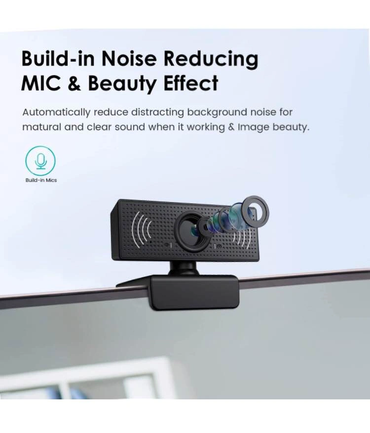 1080P Webcam with Microphone & Privacy Cover - photo 2