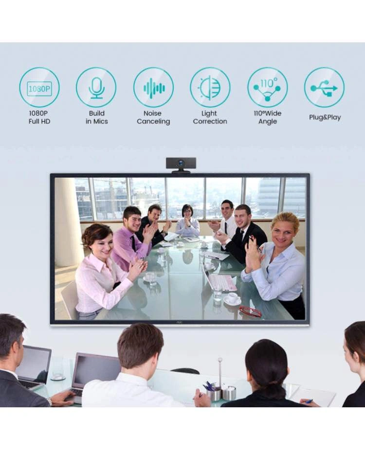 1080P Webcam with Microphone & Privacy Cover - photo 4