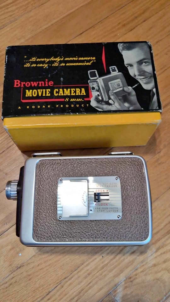 Vintage Kodak Brownie 8mm Movie Camera with Original Box